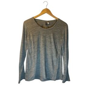 Ibex Merino Wool Long Sleeve Base Layer Top Women's Size Medium Heather Gray